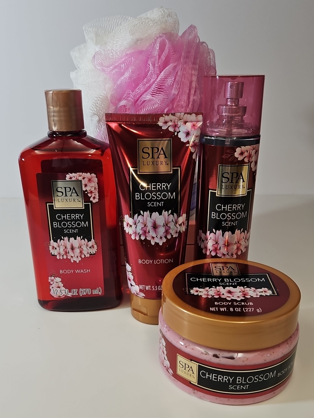 SPA LUXURY CHERRY BLOSSOM  SCENT BATH & BODY 5-PIECE GIFT SET